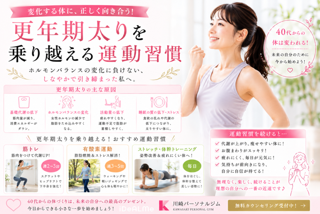 川崎パーソナルジム　更年期　ダイエット