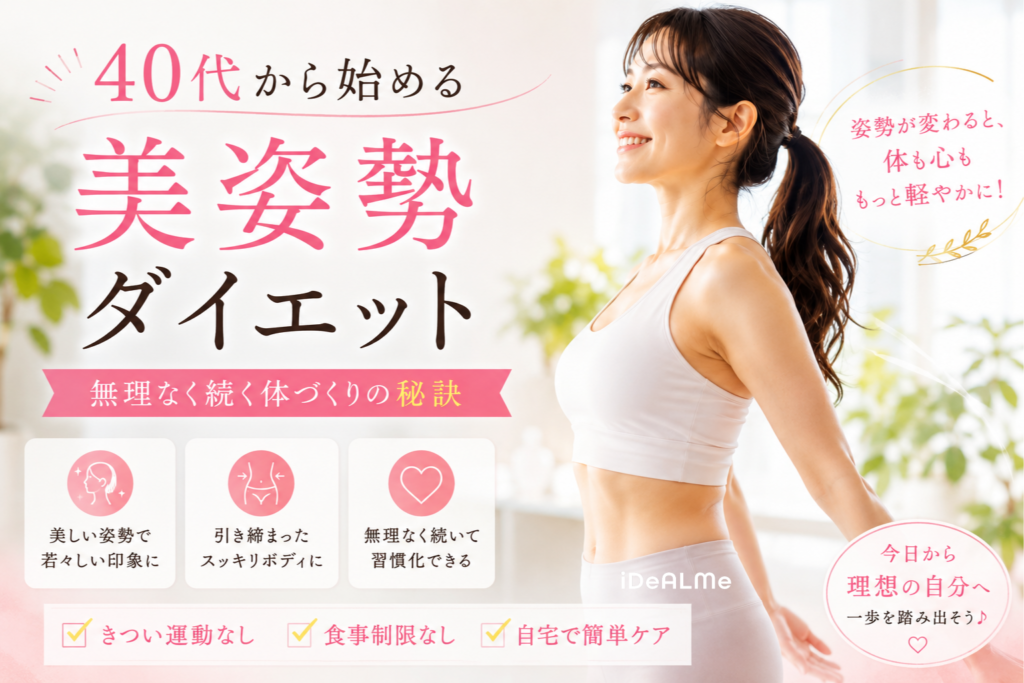 姿勢改善とダイエットをする女性