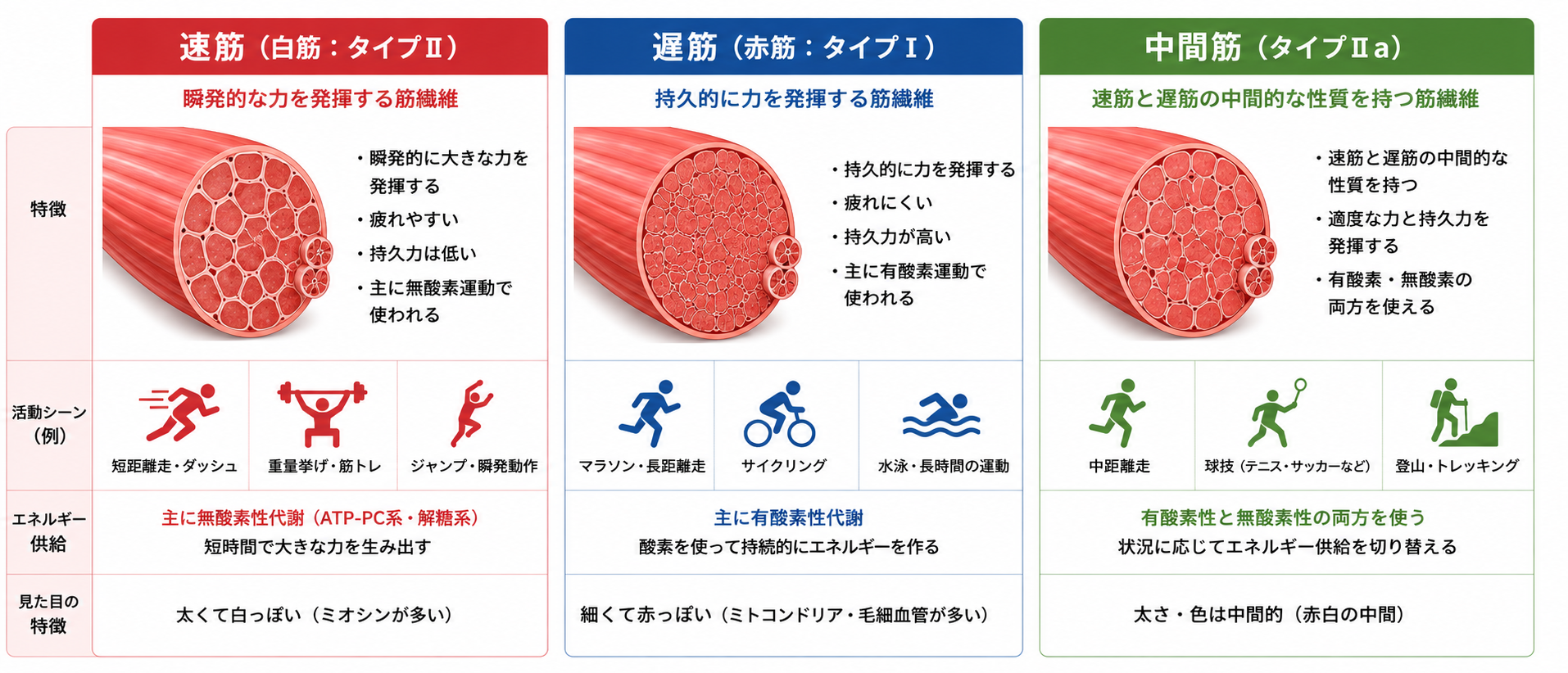 速筋 遅筋 中間筋