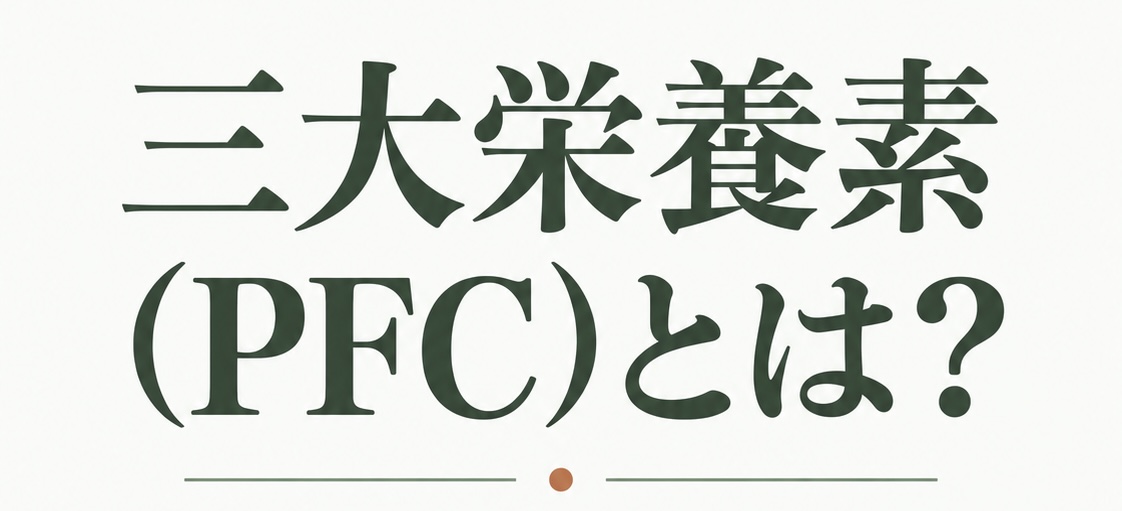 三大栄養素（PFC）とは？ダイエット・ボディメイクの「食事の土台」を解説